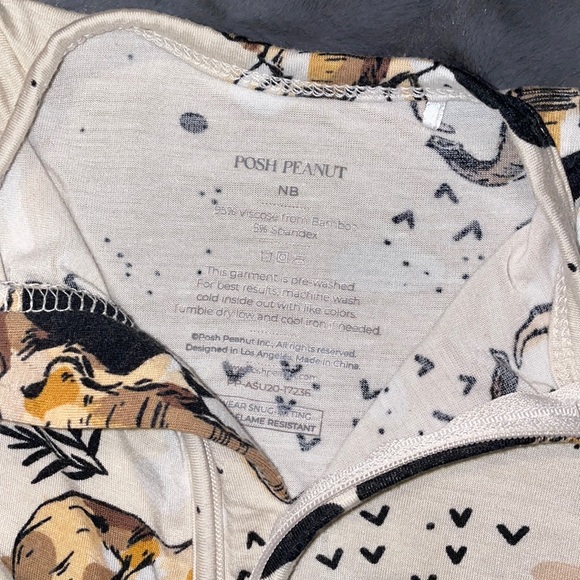 Newborn (fit 0-3) Posh Peanut Perry HTF Elephant Zipper Footie - Picture 8 of 13